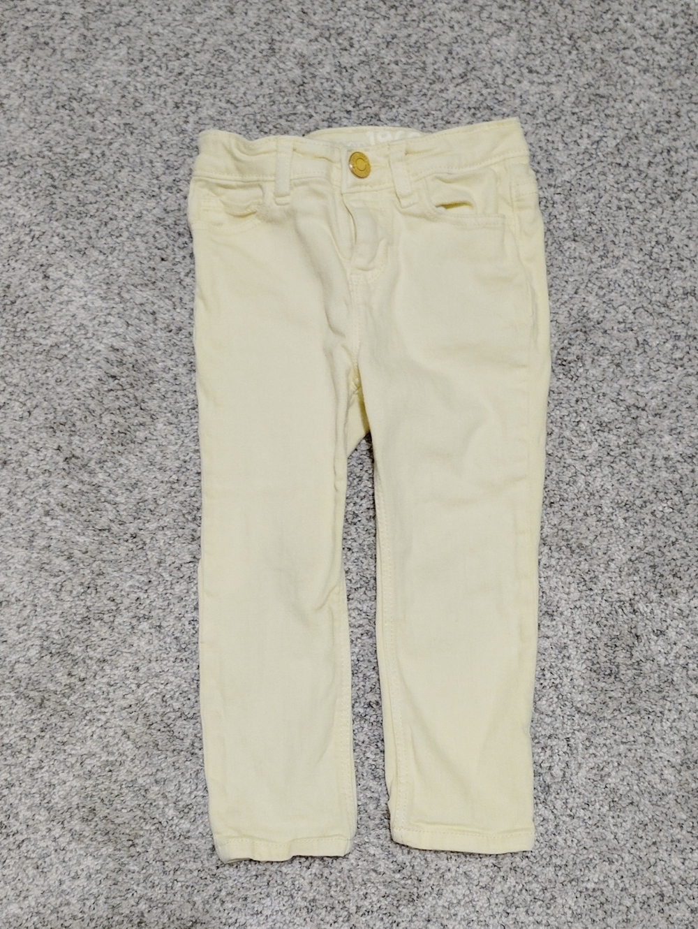 GAP Cream Stretch Kids' Jeans with Gold Button